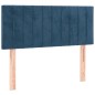 Giroletto a Molle con Materasso Blu Scuro 80x200 cm in Velluto