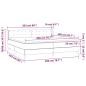 vidaXL Giroletto a Molle con Materasso Rosa 200x200 cm in Velluto