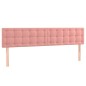 Giroletto a Molle con Materasso Rosa 160x200 cm in Velluto
