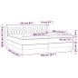 Giroletto a Molle con Materasso Blu Scuro 200x200 cm in Velluto
