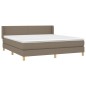 Giroletto a Molle con Materasso Tortora 160x200 cm in Tessuto