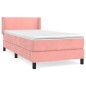 vidaXL Giroletto a Molle con Materasso Rosa 80x200 cm in Velluto