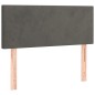 Giroletto a Molle con Materasso Grigio Scuro 80x200 cm Velluto