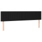 Giroletto a Molle con Materasso Nero 160x200 cm in Tessuto
