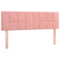 Giroletto a Molle con Materasso Rosa 140x190 cm in Velluto