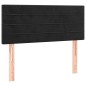 vidaXL Giroletto a Molle con Materasso Nero 80x200 cm in Velluto