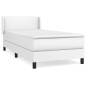 vidaXL Giroletto a Molle con Materasso Bianco 90x200 cm in Similpelle