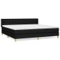 Giroletto a Molle con Materasso Nero 180x200 cm in Tessuto