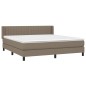 Giroletto a Molle con Materasso Tortora 180x200 cm in Tessuto