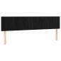 Giroletto a Molle con Materasso Nero 160x200 cm in Velluto