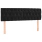 vidaXL Giroletto a Molle con Materasso Nero 140x200 cm in Velluto