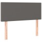 Giroletto a Molle con Materasso Grigio 90x190 cm in Similpelle