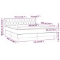 Giroletto a Molle con Materasso Blu Scuro 160x200 cm in Velluto