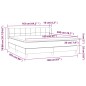 vidaXL Giroletto a Molle con Materasso Grigio Chiaro160x200 cm Tessuto
