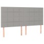 vidaXL Giroletto a Molle con Materasso Grigio Chiaro 200x200cm Tessuto