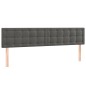 Giroletto a Molle con Materasso Grigio Scuro 160x200 cm Velluto