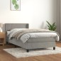 vidaXL Giroletto a Molle con Materasso Grigio Chiaro 80x200 cm Velluto