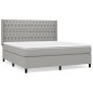 vidaXL Giroletto a Molle con Materasso Grigio Chiaro180x200 cm Tessuto