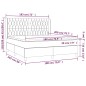 vidaXL Giroletto a Molle con Materasso Grigio Chiaro180x200 cm Tessuto
