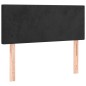 vidaXL Giroletto a Molle con Materasso Nero 90x190 cm in Velluto