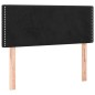 vidaXL Giroletto a Molle con Materasso Nero 90x200 cm in Velluto