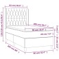 vidaXL Giroletto a Molle con Materasso Grigio Scuro 90x200 cm Tessuto