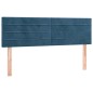 vidaXL Giroletto a Molle con Materasso Blu Scuro 140x190 cm in Velluto