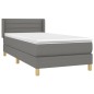 vidaXL Giroletto a Molle con Materasso Grigio Scuro 80x200 cm Tessuto