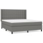 vidaXL Giroletto a Molle con Materasso Grigio Scuro 180x200 cm Tessuto