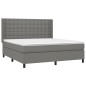 vidaXL Giroletto a Molle con Materasso Grigio Scuro 180x200 cm Tessuto