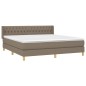 Giroletto a Molle con Materasso Tortora 180x200 cm in Tessuto