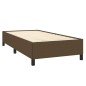 vidaXL Giroletto a Molle con Materasso Marrone Scuro 90x200 cm Tessuto