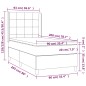 vidaXL Giroletto a Molle con Materasso Marrone Scuro 90x200 cm Tessuto