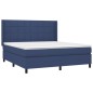 vidaXL Giroletto a Molle con Materasso Blu 180x200 cm in Tessuto