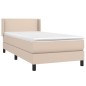 Giroletto a Molle con Materasso Cappuccino 90x200 cm Similpelle