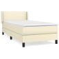Giroletto a Molle con Materasso Crema 80x200 cm in Similpelle