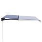 vidaXL Tenda da Sole Retrattile Manuale con LED 300x250cm Blu e Bianco vidaXL Tenda da Sole Retrattile Manuale con LED 300x250cm Blu e Bianco