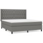 vidaXL Giroletto a Molle con Materasso Grigio Scuro 160x200 cm Tessuto