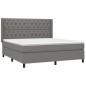 vidaXL Giroletto a Molle con Materasso Grigio Scuro 160x200 cm Tessuto