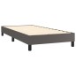 vidaXL Giroletto a Molle con Materasso Grigio 90x190 cm in Similpelle