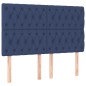 Giroletto a Molle con Materasso Blu 160x200 cm in Tessuto