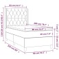 Giroletto a Molle con Materasso Grigio Scuro 80x200 cm Tessuto