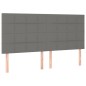 vidaXL Giroletto a Molle con Materasso Grigio Scuro 200x200 cm Tessuto