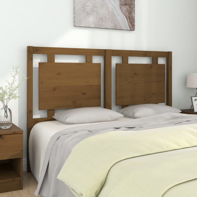 Testiera per Letto Marrone Miele 145,5x4x100cm in Pino Massello Testiera per Letto Marrone Miele 145,5x4x100cm in Pino Massello