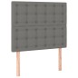 vidaXL Giroletto a Molle con Materasso Grigio Scuro 90x190 cm Tessuto