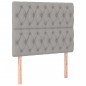 vidaXL Giroletto a Molle con Materasso Grigio Chiaro 90x190 cm Tessuto
