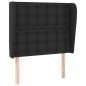 Testiera ad Orecchio Nera 103x23x118/128 cm in Similpelle Testiera ad Orecchio Nera 103x23x118/128 cm in Similpelle