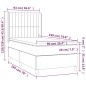 vidaXL Giroletto a Molle con Materasso Grigio Chiaro 90x190 cm Tessuto