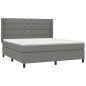 Giroletto a Molle con Materasso Grigio Scuro 180x200 cm Tessuto