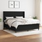 vidaXL Giroletto a Molle con Materasso Nero 180x200 cm in Tessuto